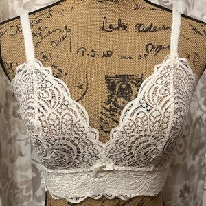 Chic White Lace Bralette